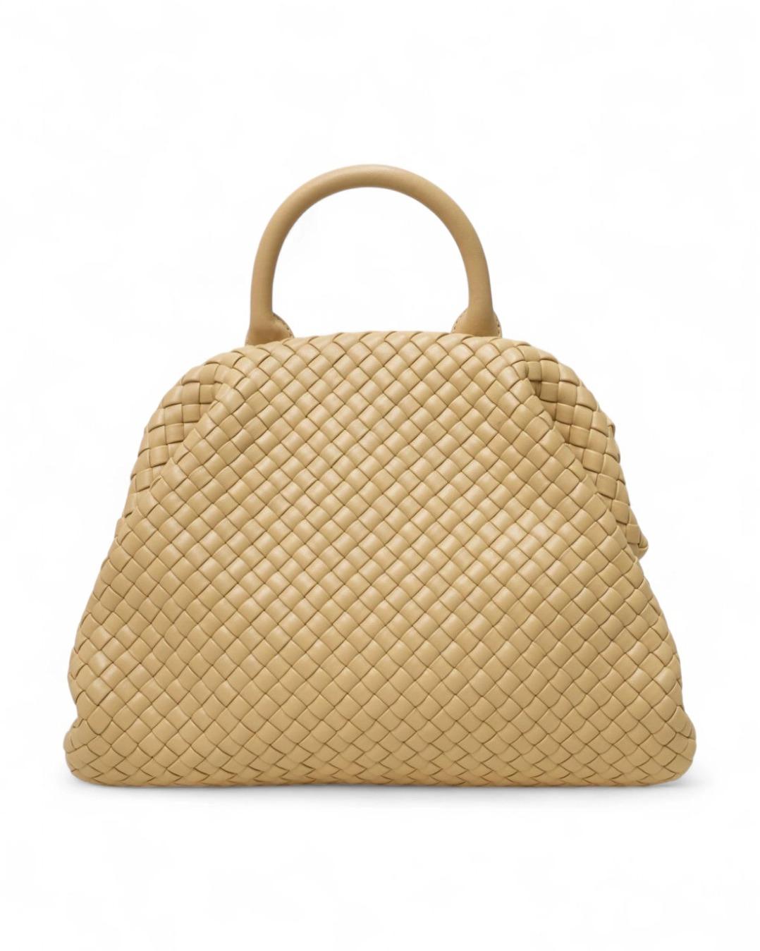Bottega Veneta Handle Medium Intrecciata Beige en venta 3