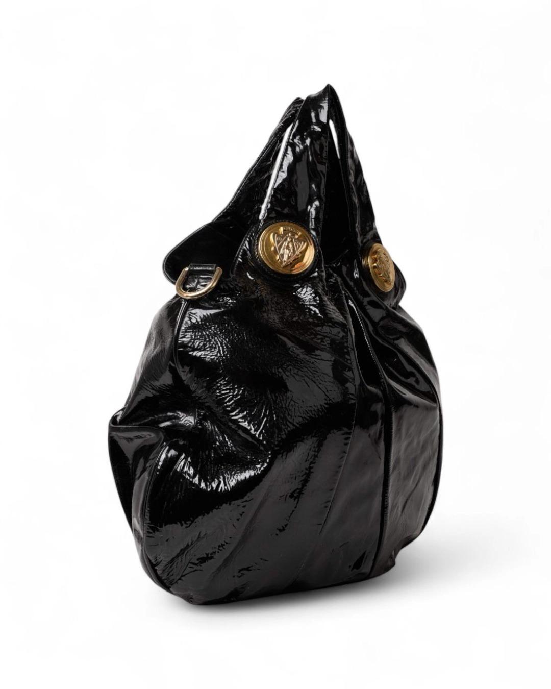 Gucci Shopper Hysteria Large Vernice Nera in vendita 1