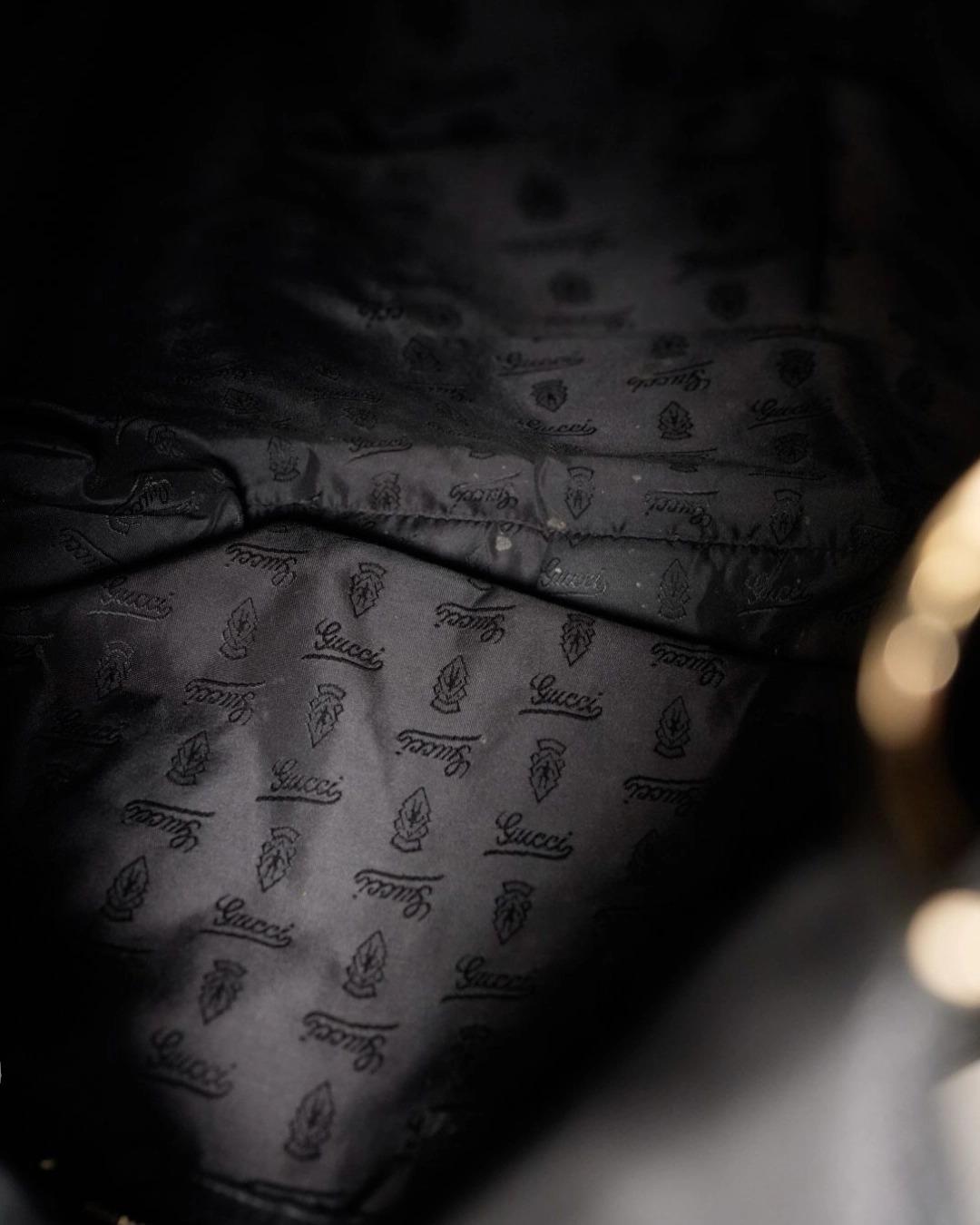 Gucci Shopper Hysteria Large Vernice Nera in vendita 7