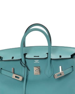 Hermès Birkin 25 Swift Blue Atoll Handbag