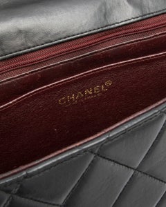 Chanel Jumbo Vertical Timeless Vintage Tasche, schwarz