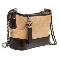Chanel Gabrielle Mini Quilted Two-Tone Beige