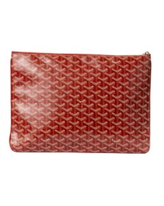 Goyard Medium Clutch in Red Goyardine