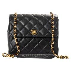 Chanel Square Flap Timeless Vintage Black Caviar