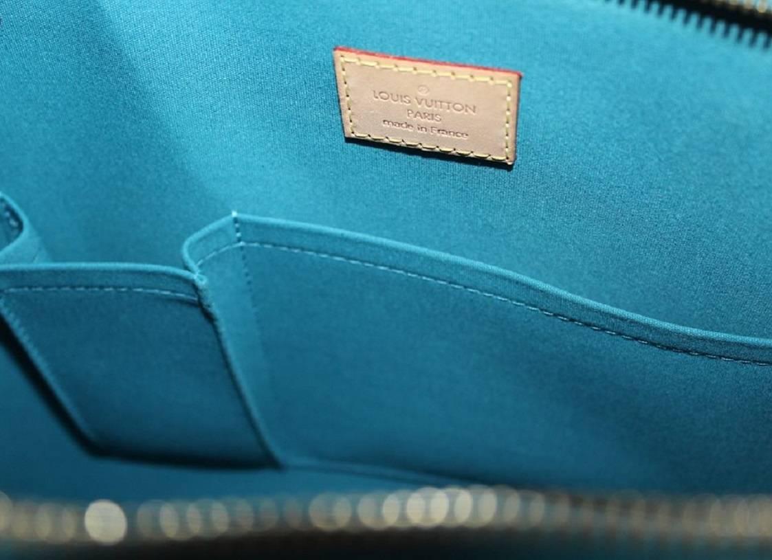 Blue Louis Vuitton Monogram Vernis Alma GM Bag