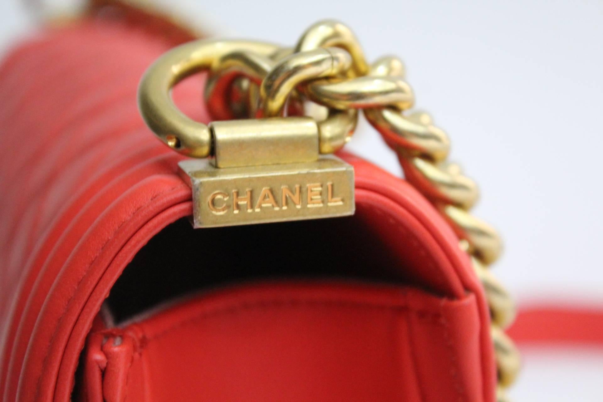 Red Chanel Cruise collection Shoulder Boy Bag, 2017 