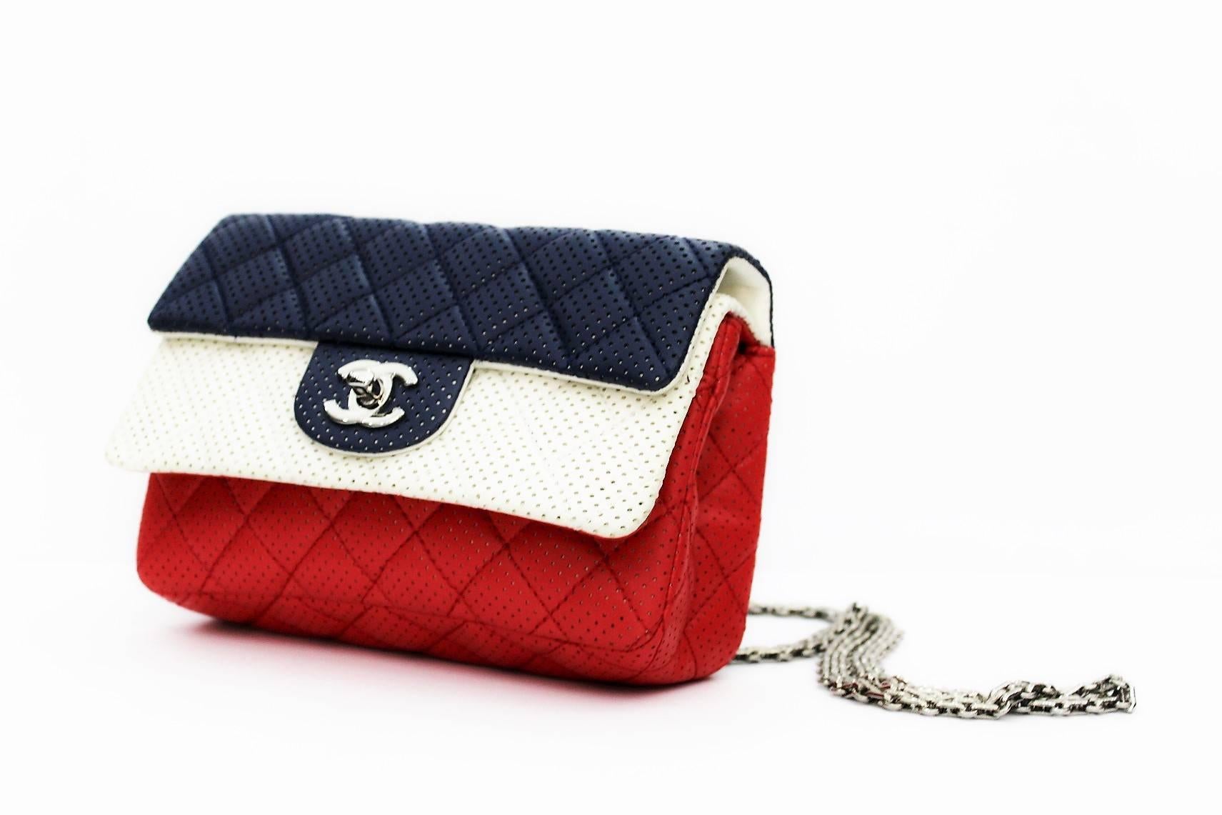 Chanel Duoble Flap Tricolor Shoulder Bag 2006-2008  2