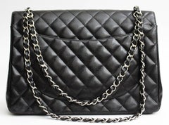 Chanel Classic Maxi Jumbo Double Flap  Bag Hammered Leather