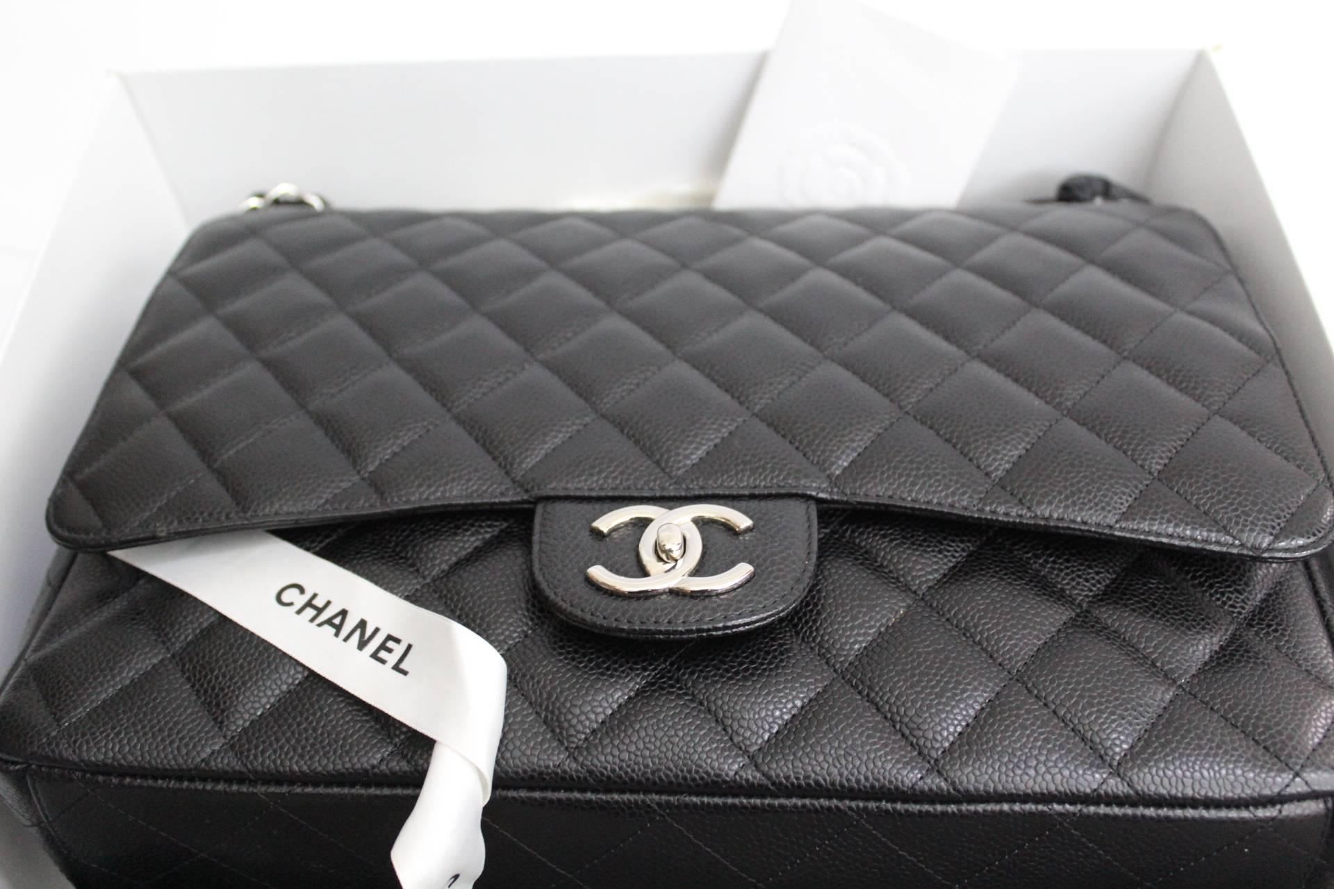 Chanel Classic Maxi Jumbo Double Flap  Bag Hammered Leather 2
