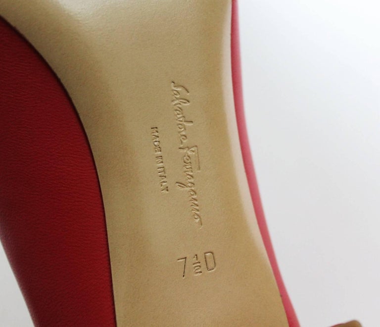 Salvatore Ferragamo Red Shoes Vara Bow at 1stDibs | ferragamo vara sale ...