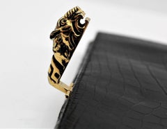 Vintage Gucci Black Crocodile Leather Wallet