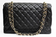 Chanel Classic Maxi Jumbo Single Flap  Bag Hammered Leather