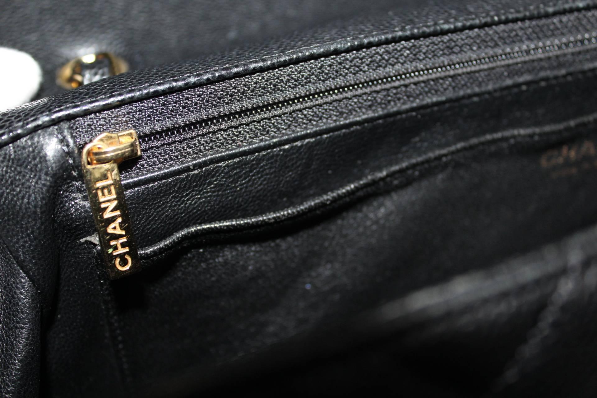Chanel Classic Maxi Jumbo Single Flap  Bag Hammered Leather 1