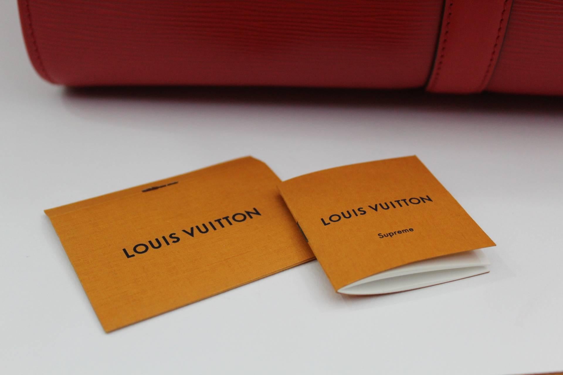 Louis Vuitton X Supreme Epi Keepall Bandouliere 45 Red 1