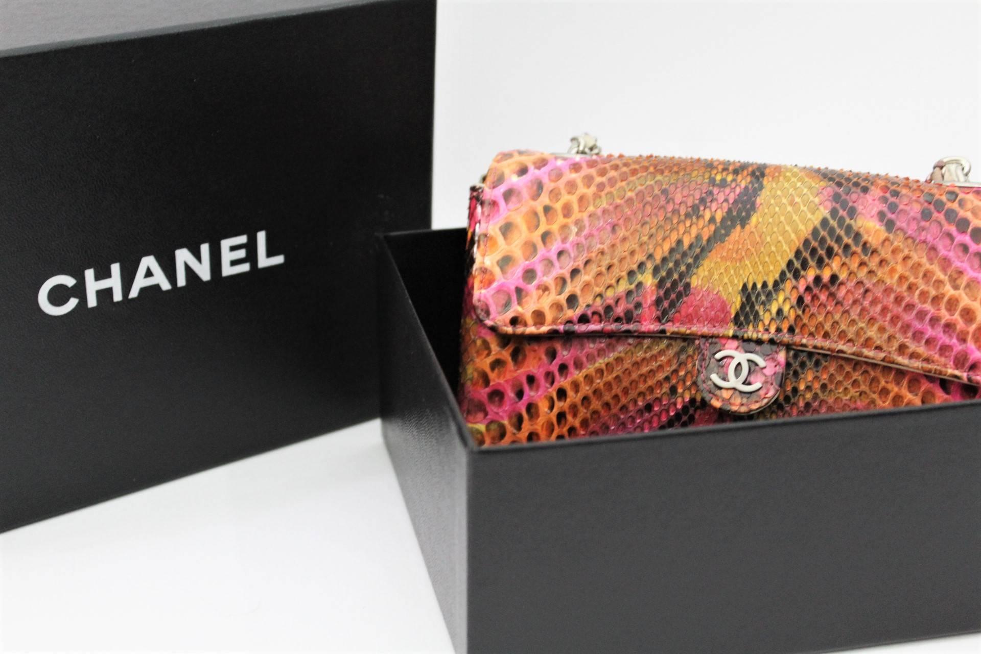 Chanel Mini Flap Multicolor Python Bag 2