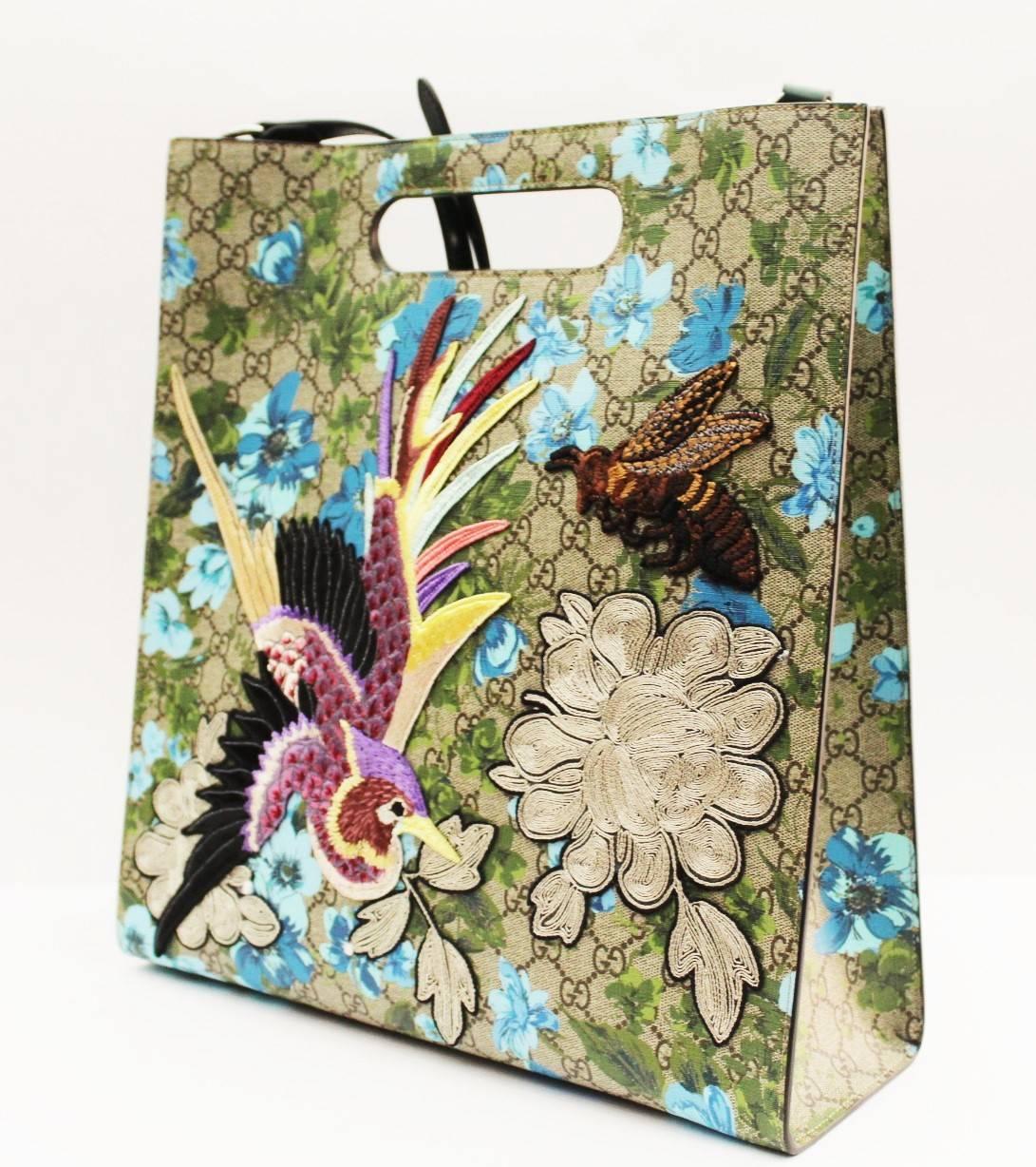 Women's Gucci Linea C Blooms Print XL Tote