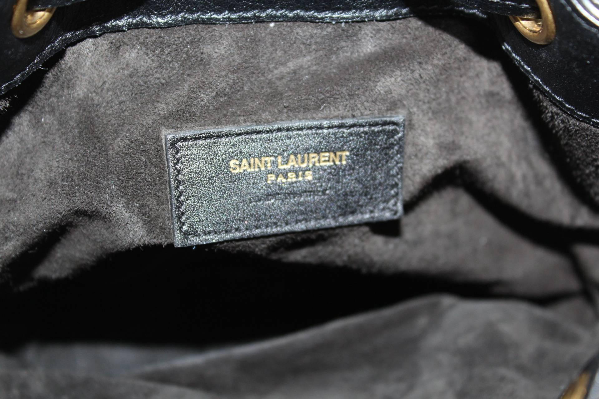 Black SAINT LAURENT Small 'Emmanuelle' Bucket Bag