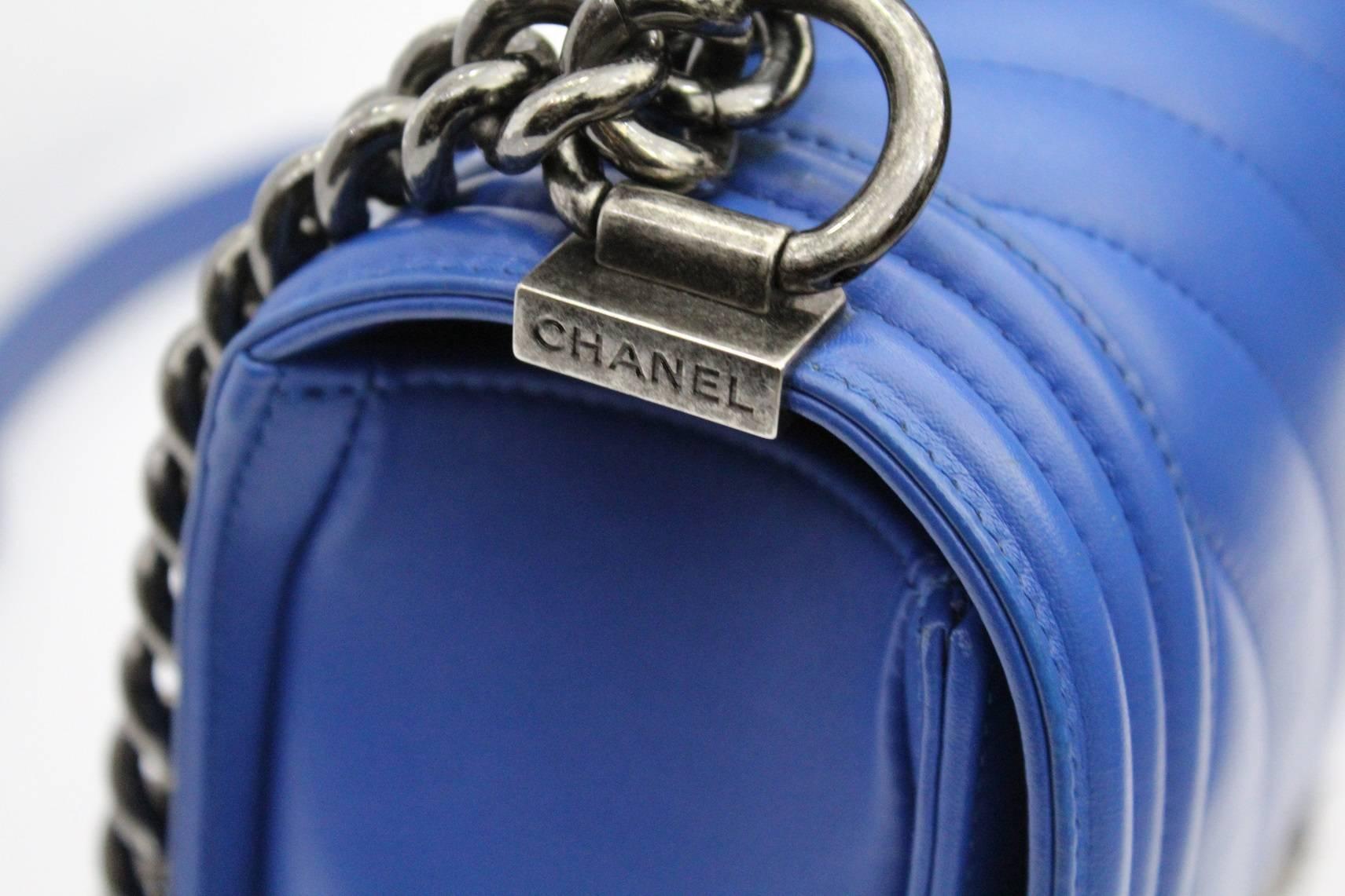 electric blue chanel bag