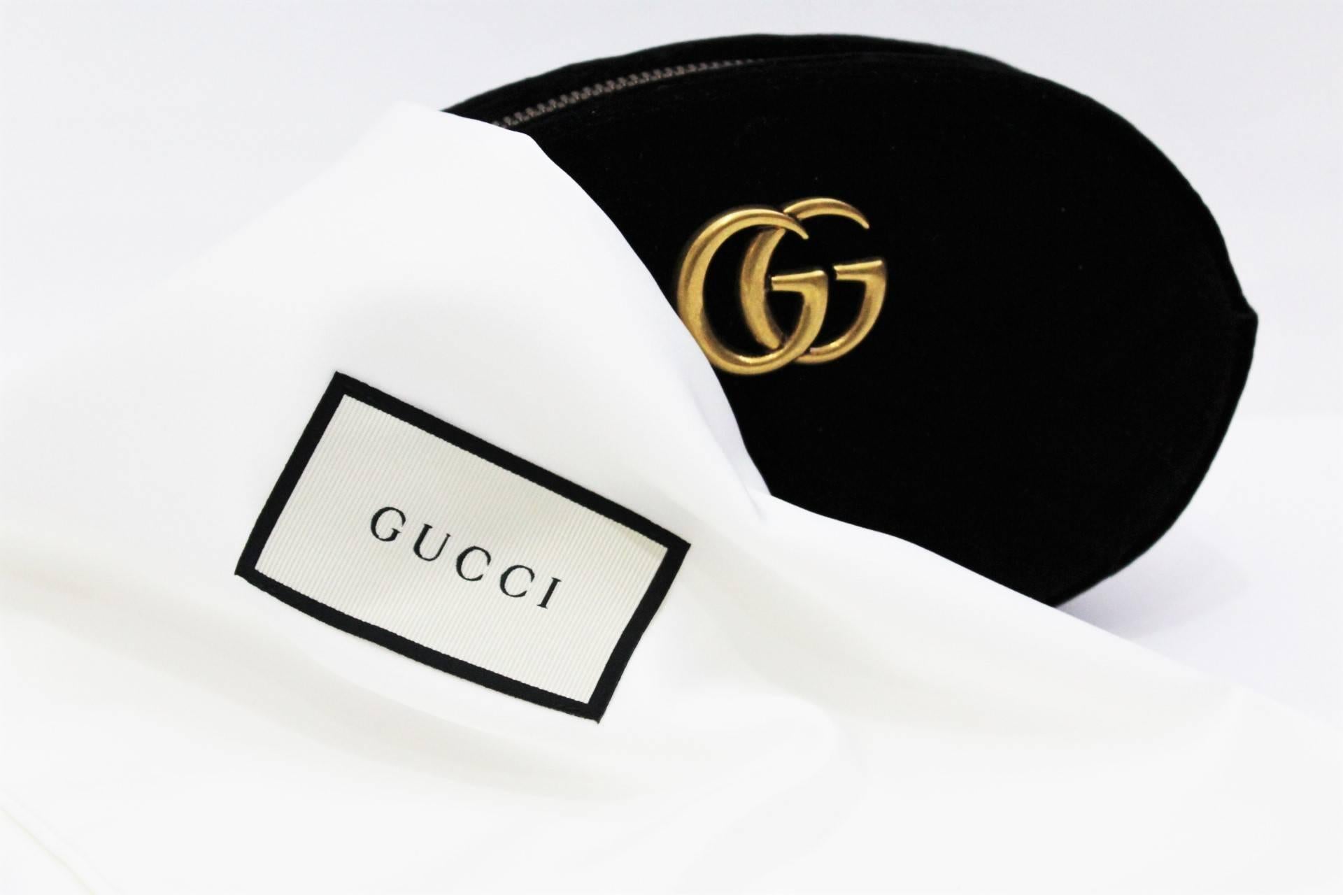 Gucci GG Marmont Black Velvet Belt Bag 2