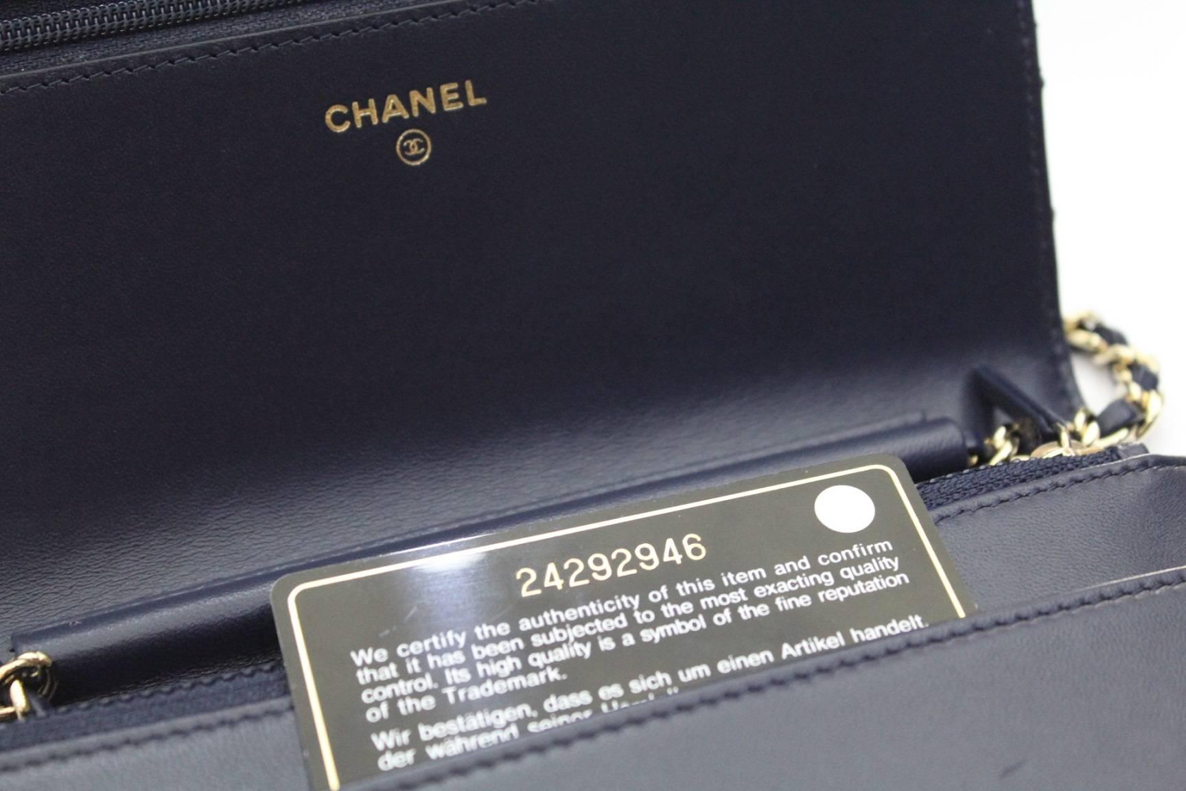 Chanel Blue Leather Crossbody/Shoulder Flap Bag 2