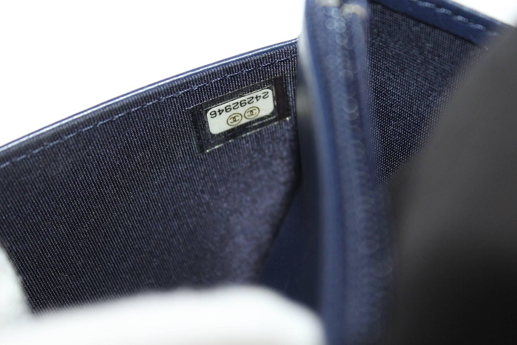 Chanel Blue Leather Crossbody/Shoulder Flap Bag 3