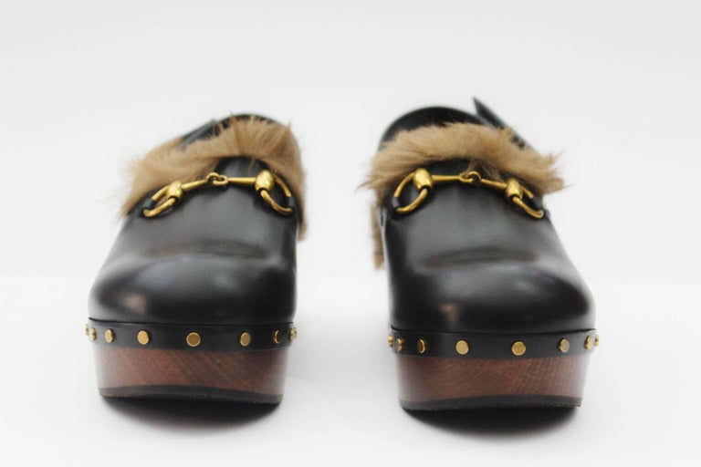Gucci Amstel leather clog at 1stDibs | gucci amstel clogs, gucci amstel  horsebit clogs, gucci amstel fur-lined clogs