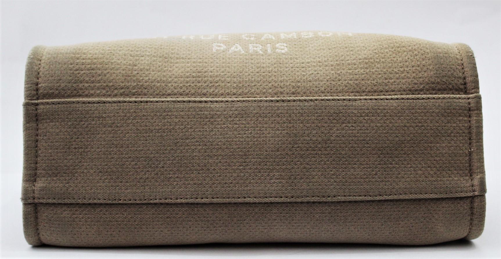 Women's Chanel Brown Canvas Deauville Small Tote Bag