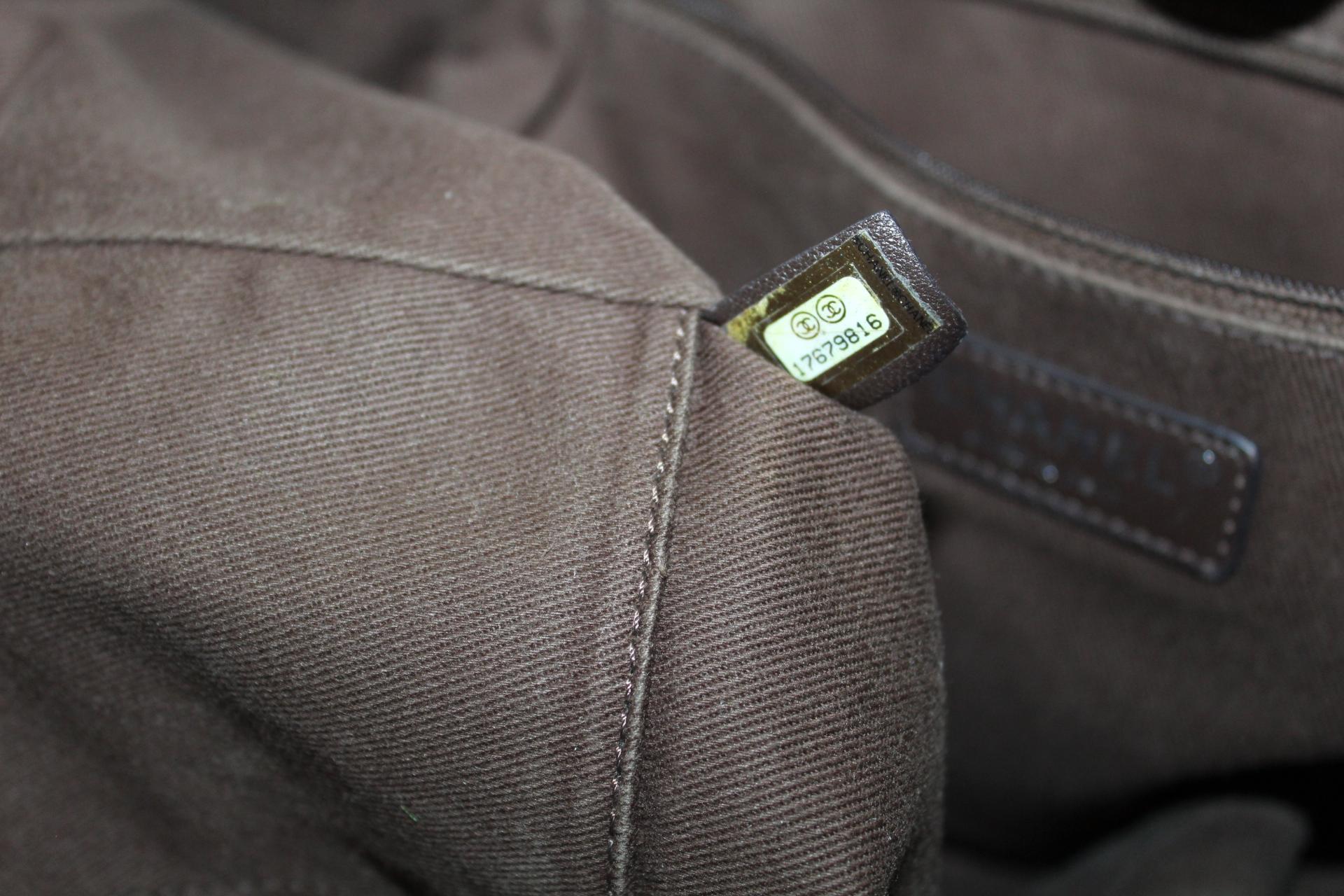 Chanel Brown Canvas Deauville Small Tote Bag 1