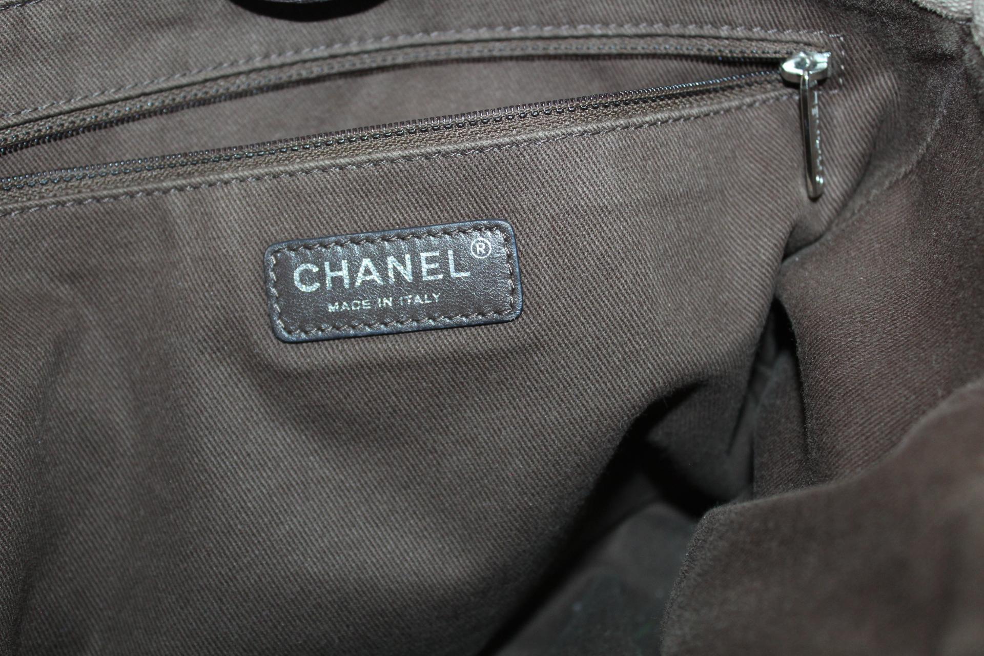 Chanel Brown Canvas Deauville Small Tote Bag 2