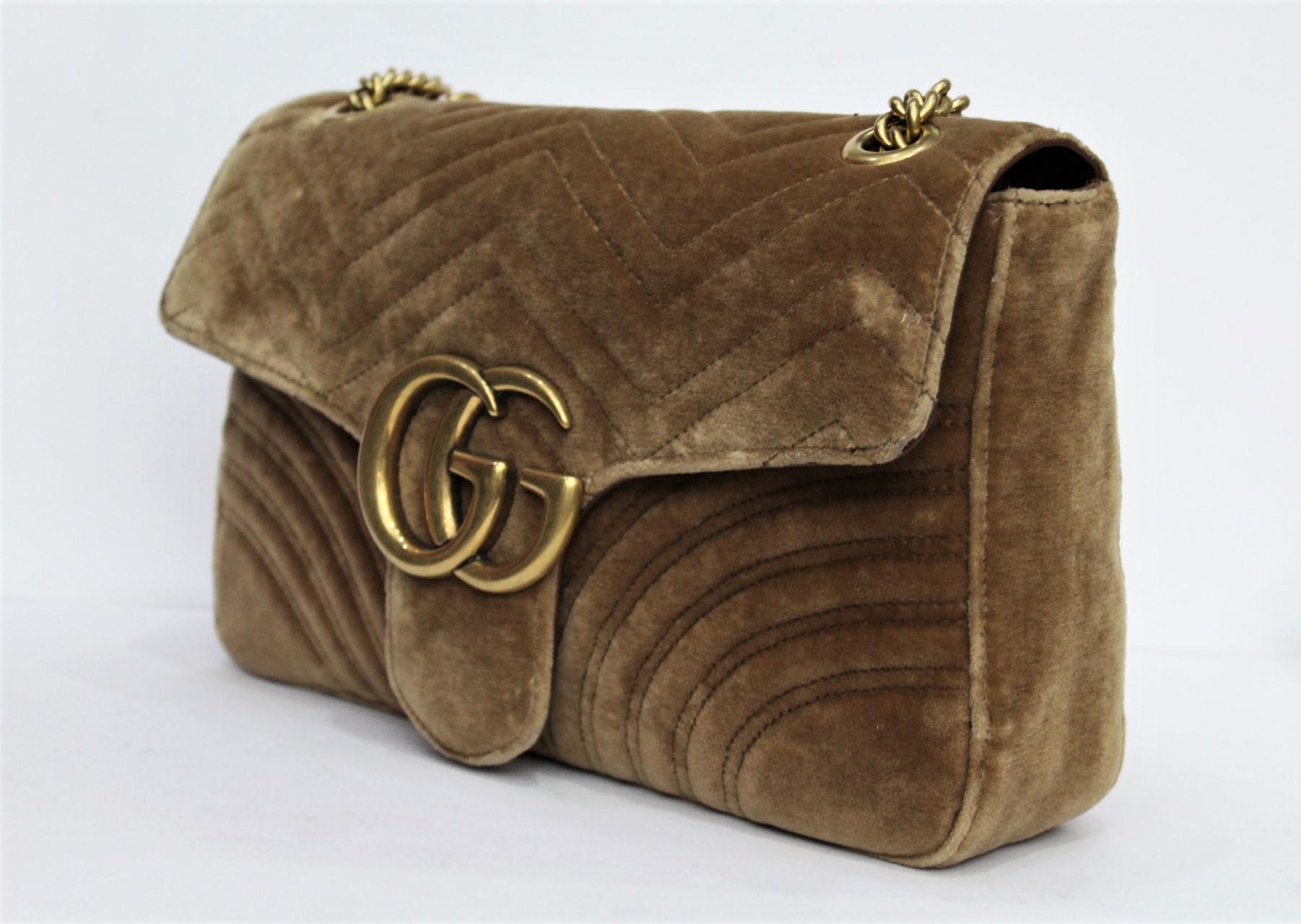 Women's or Men's Gucci Brown Marmont Velvet Bag