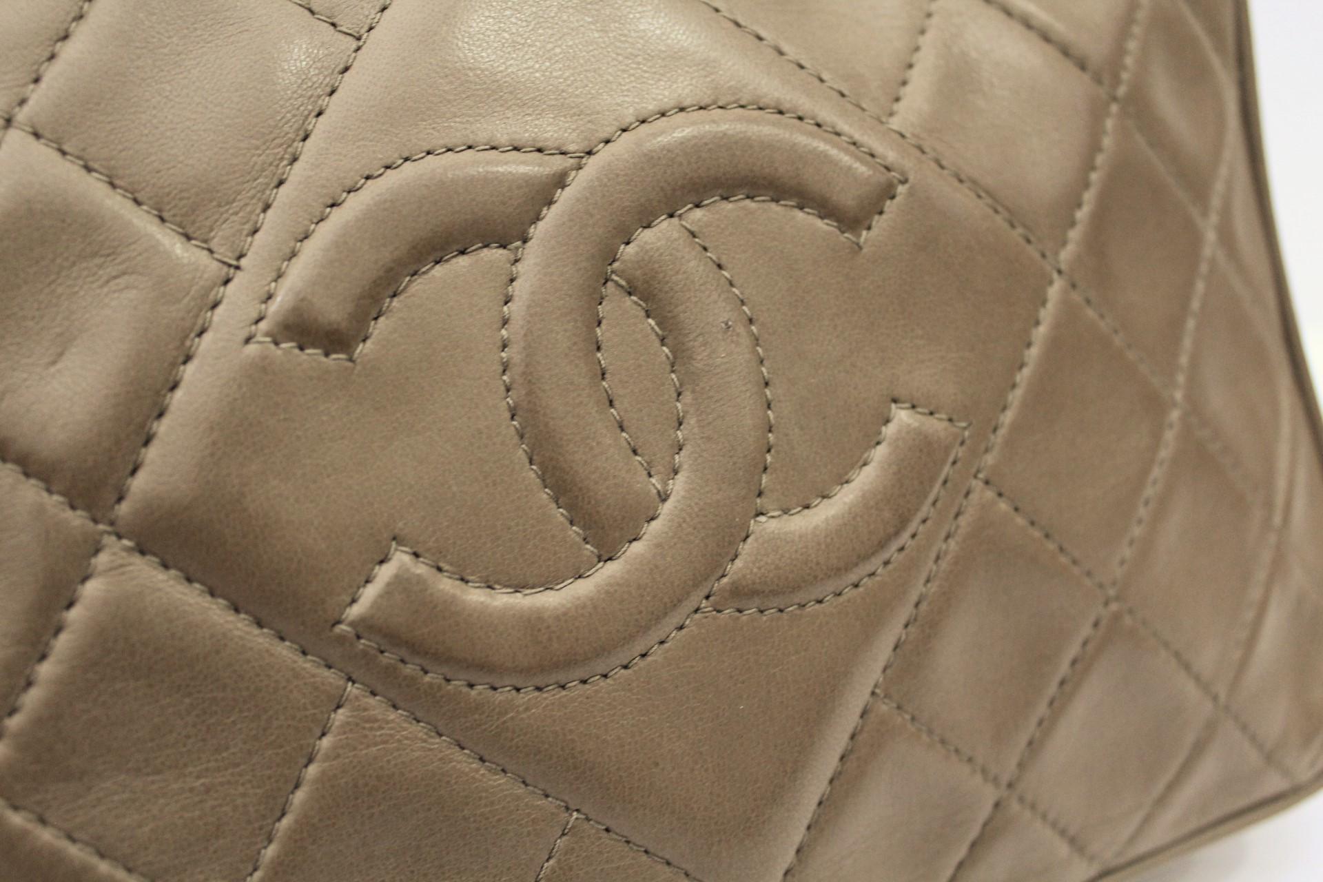 1990s Chanel Brown Leather Crossbody Bag 1
