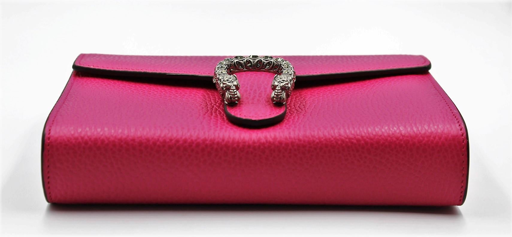 Women's Gucci Dionysus Fuchsia Leather Mini Bag