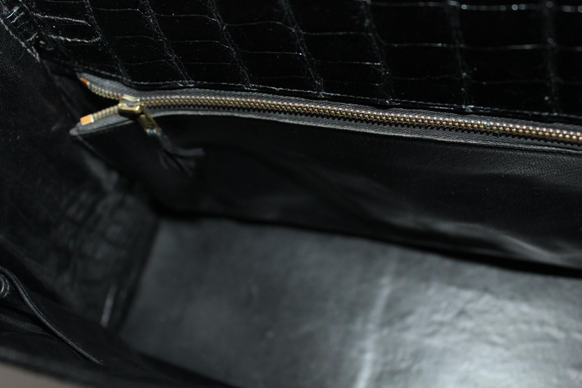 Hermès Black Crocodile Leather Kelly 32cm Bag 2