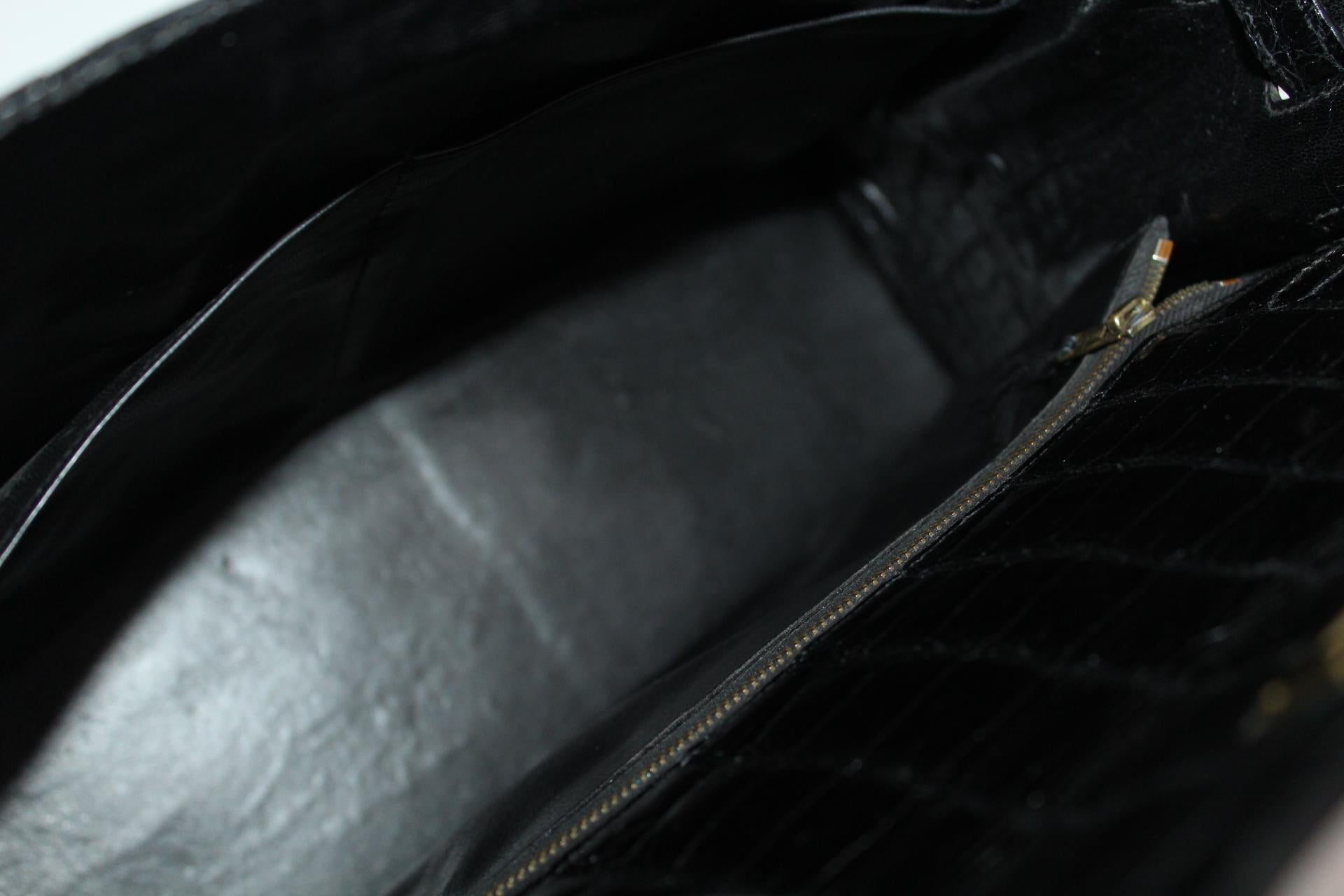 Hermès Black Crocodile Leather Kelly 32cm Bag 3