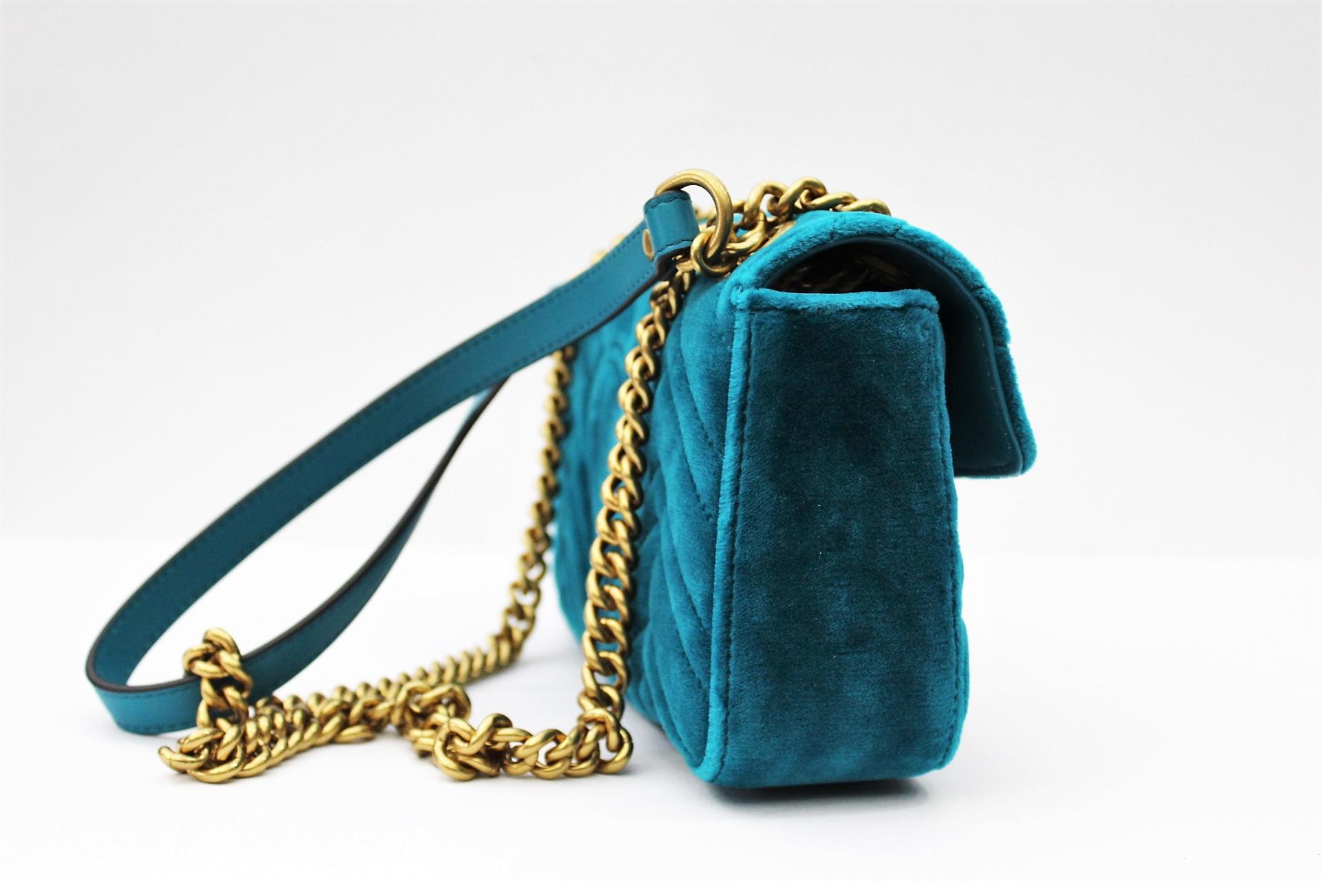 Women's Gucci GG Marmont Mini Velvet Bag