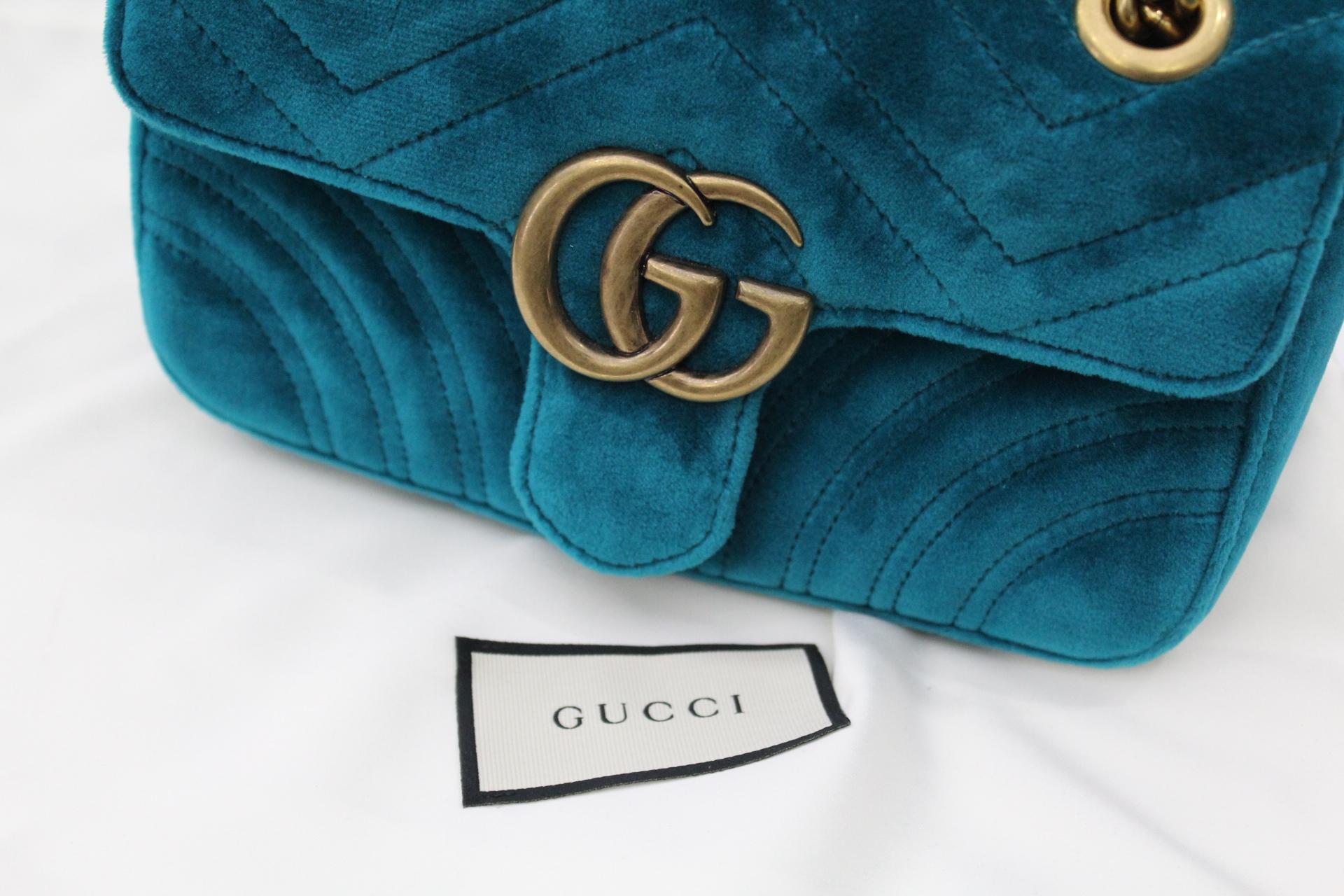 Gucci GG Marmont Mini Velvet Bag 4