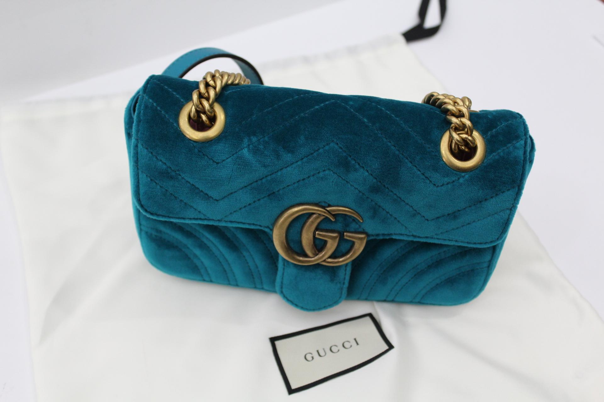 Gucci GG Marmont Mini Velvet Bag 5