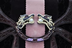 GUCCI Limited Edition Violet GG Tom Ford Dragon Shoulder Bag