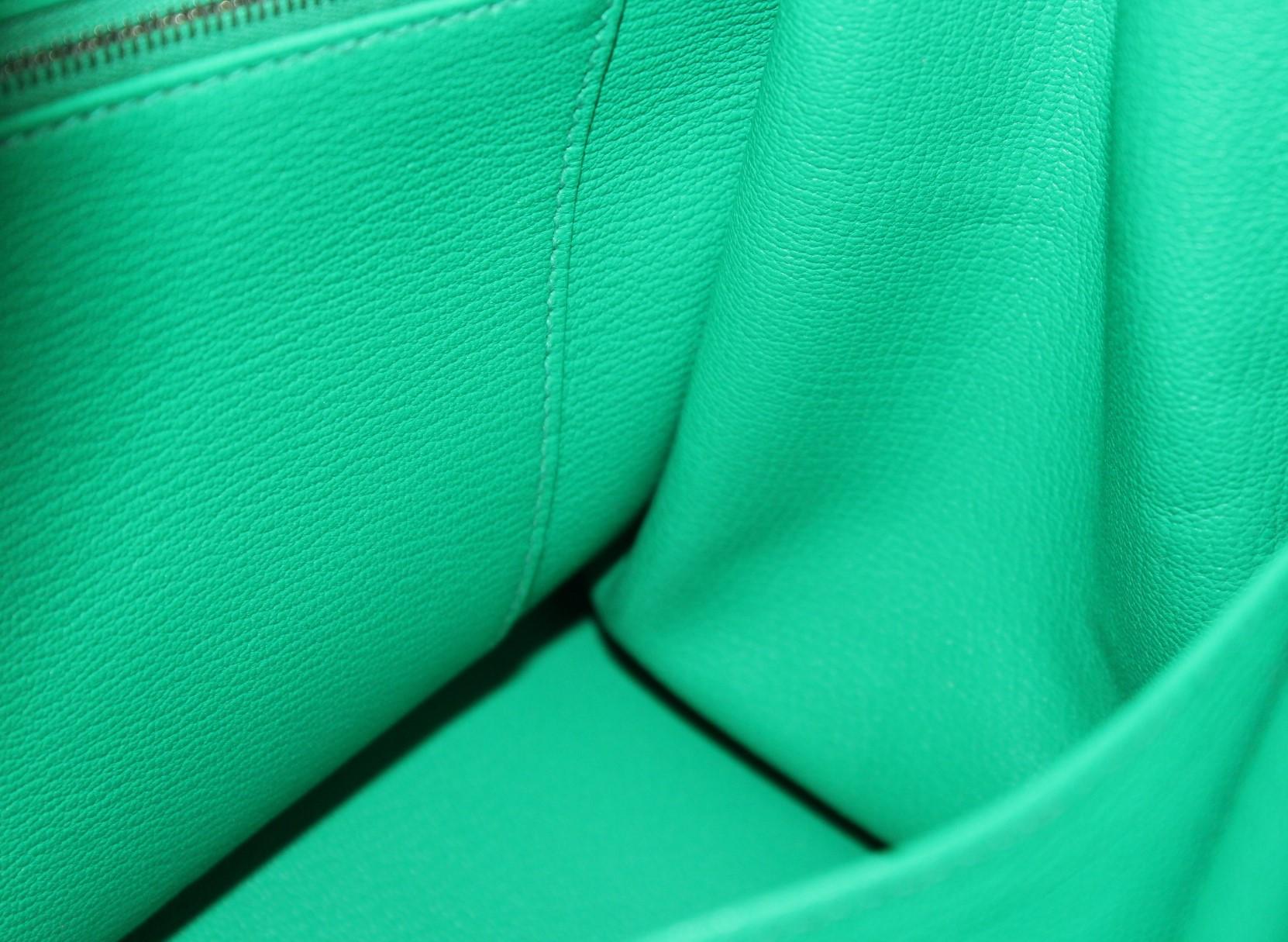 Hermes Mint Green Taurillon Clemence Leather Birkin 35 Bag 3