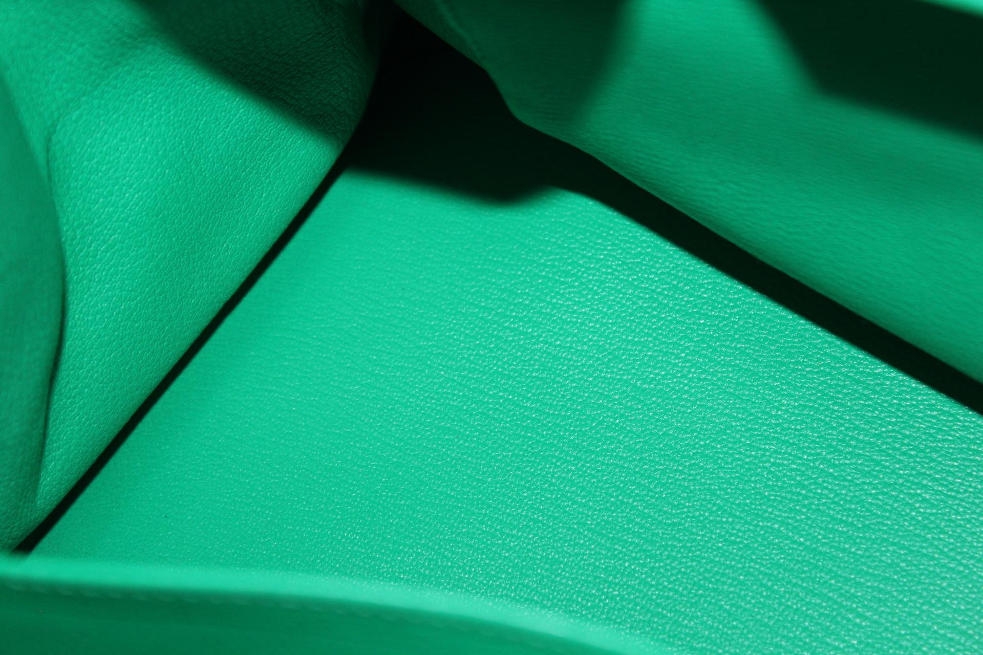 Hermes Mint Green Taurillon Clemence Leather Birkin 35 Bag 4