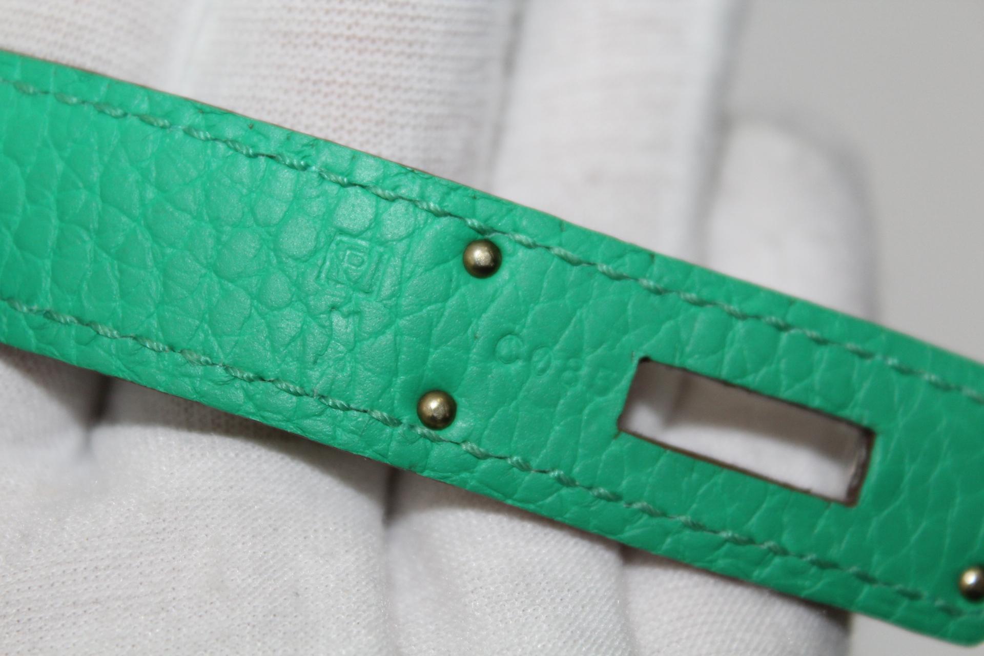 Hermes Mint Green Taurillon Clemence Leather Birkin 35 Bag 7