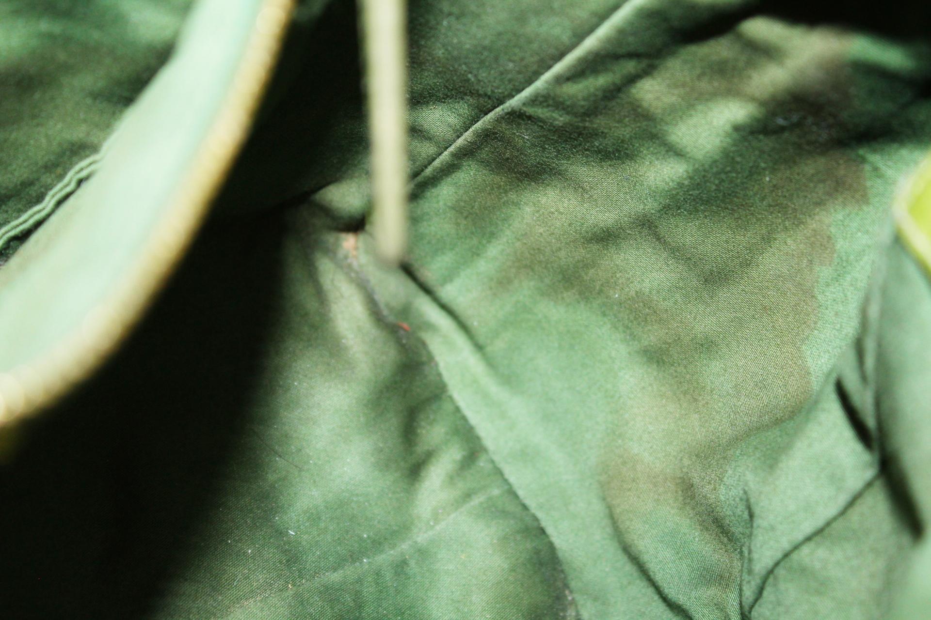 Brown Miu Miu Green Leather Top Handle Bag