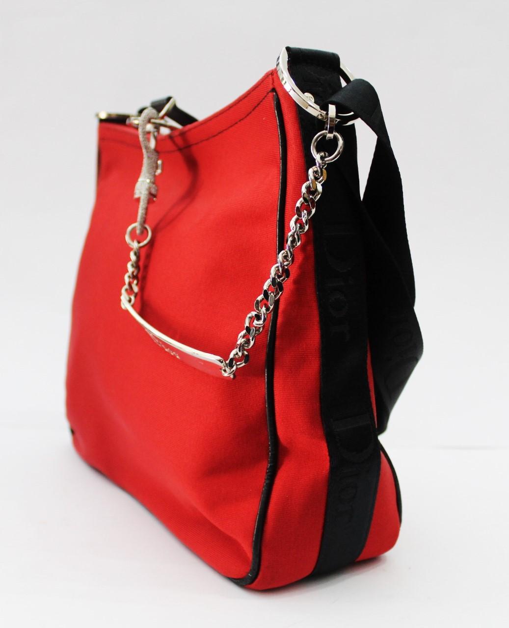 Women's Christian Dior  Red Shoulder Bag