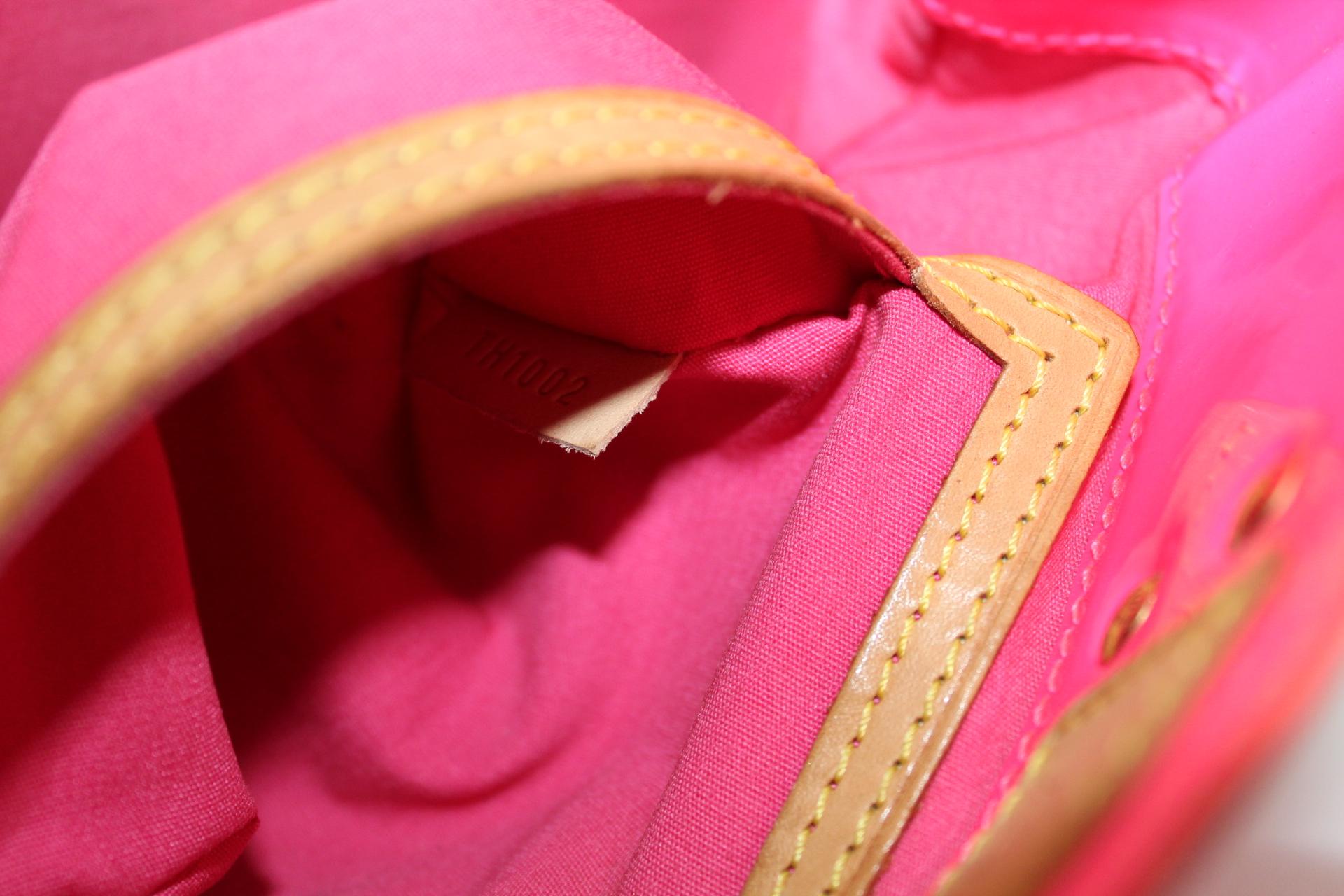 Pink Louis Vuitton Limited Edition Robert Wilson Fluo Rose Monogram Vernis Bag