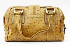 Gucci Aviatrix Boston Ostrich Leather Bag