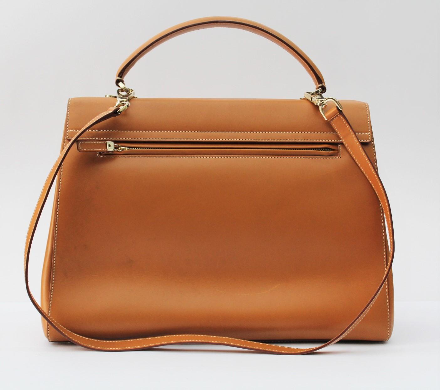 Orange Salvatore Ferragamo Leather Shuolder Bag