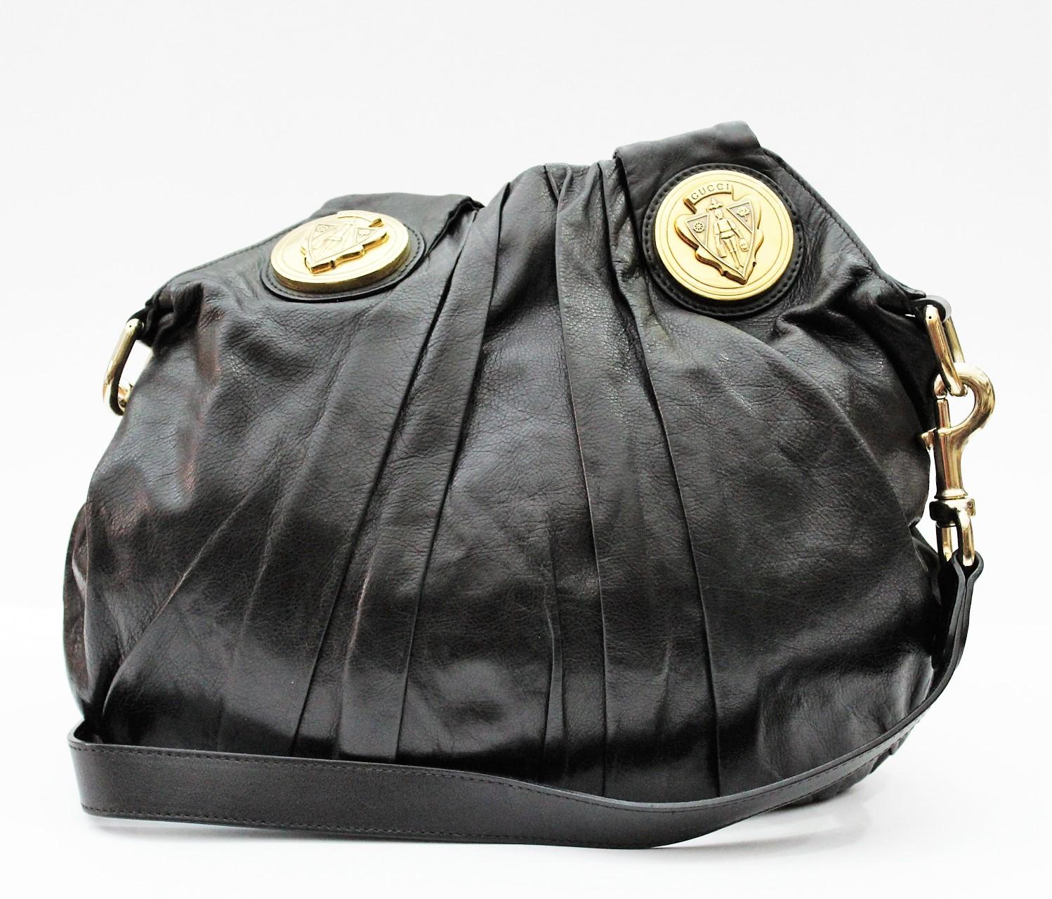 Gucci Black Leather Top Handle Bag 2