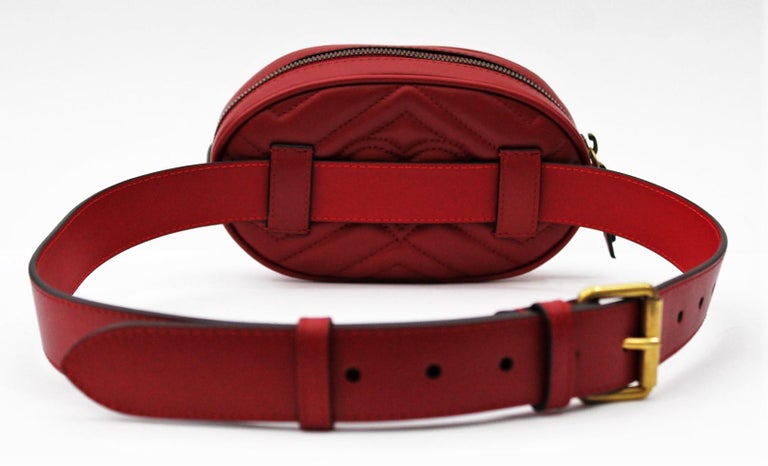 Gucci Belt Bag Red Leather 2018 at 1stdibs