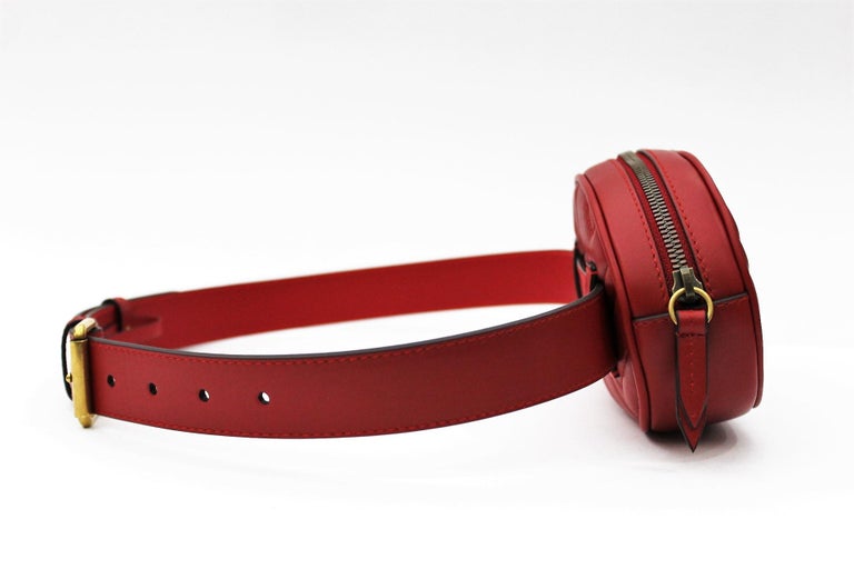 Gucci Belt Bag Red Leather 2018 at 1stdibs