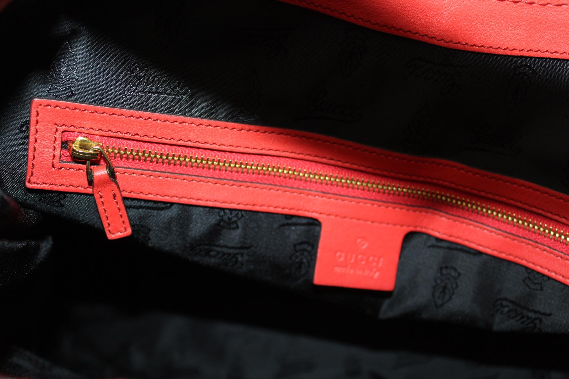 Gucci Red Leather Shoulder Bag 3